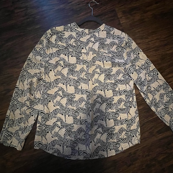 NWT J. Crew zebra blouse - Picture 5 of 7